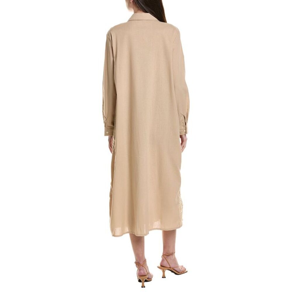 Anna Kay Womens Shanan Shirtdress, Beige - Picture 2 of 3